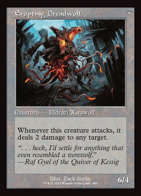 Smoldering Werewolf // Erupting Dreadwolf - Verso