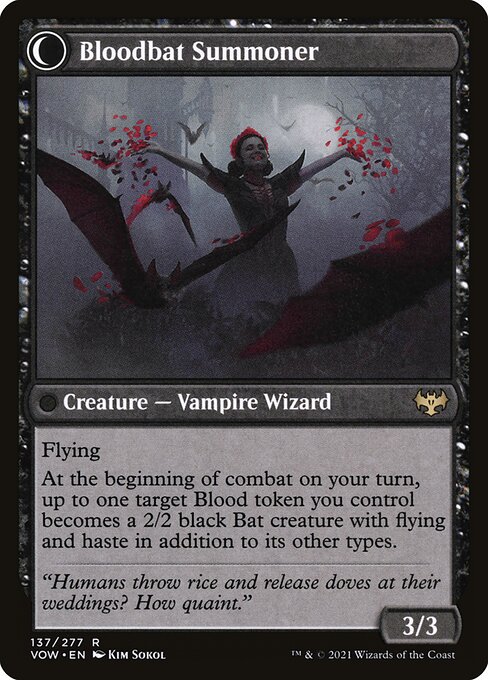 Voldaren Bloodcaster // Bloodbat Summoner - Verso