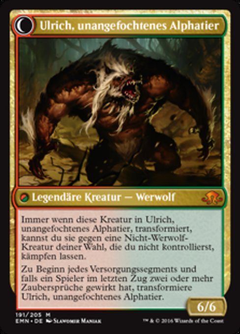 Ulrich of the Krallenhorde // Ulrich, Uncontested Alpha - Verso