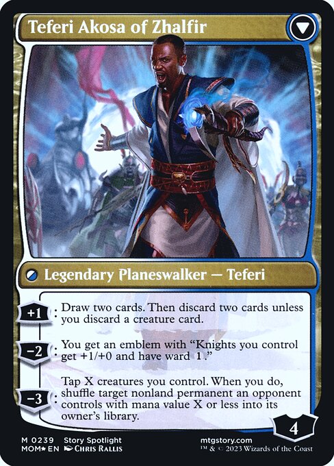 Invasion of New Phyrexia // Teferi Akosa of Zhalfir - Verso