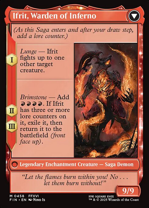 Clive, Ifrit's Dominant // Ifrit, Warden of Inferno - Verso