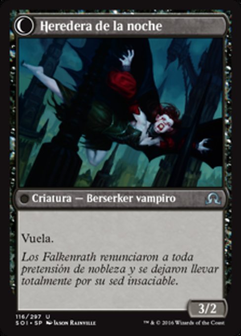 Heir of Falkenrath // Heir to the Night - Verso