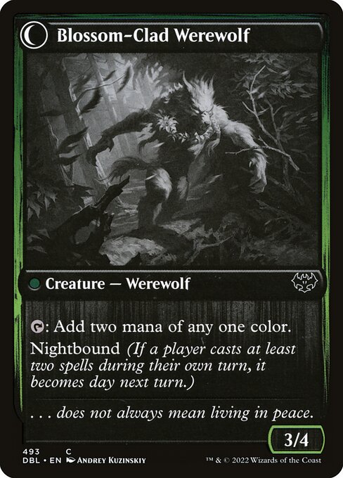 Weaver of Blossoms // Blossom-Clad Werewolf - Verso