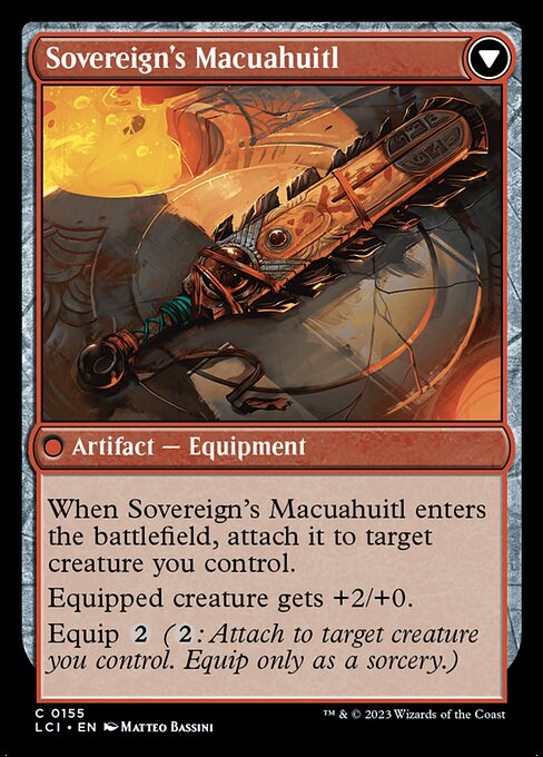 Idol of the Deep King // Sovereign's Macuahuitl - Verso