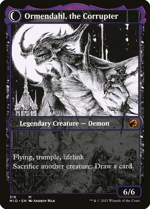 Jerren, Corrupted Bishop // Ormendahl, the Corrupter - Verso