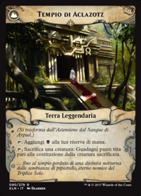 Arguel's Blood Fast // Temple of Aclazotz - Verso