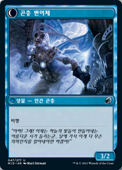 Delver of Secrets // Insectile Aberration - Verso