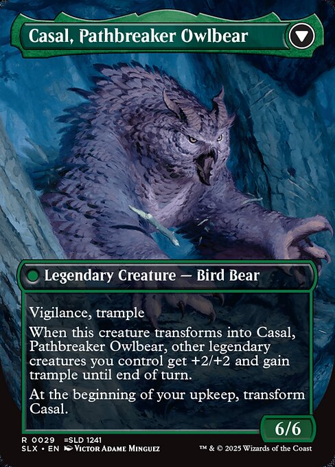 Casal, Lurkwood Pathfinder // Casal, Pathbreaker Owlbear - Verso