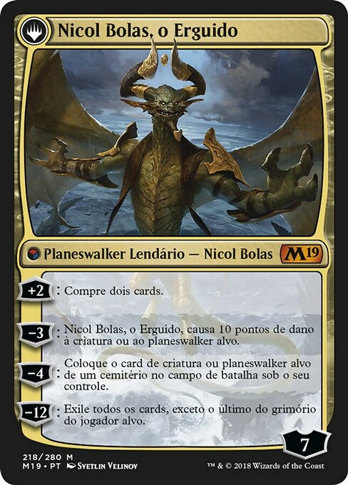 Nicol Bolas, the Ravager // Nicol Bolas, the Arisen - Verso