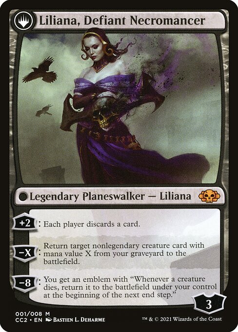 Liliana, Heretical Healer // Liliana, Defiant Necromancer - Verso
