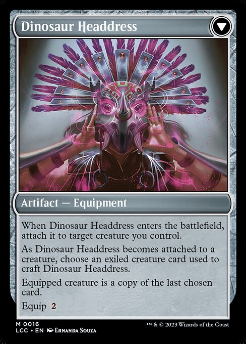 Paleontologist's Pick-Axe // Dinosaur Headdress - Verso