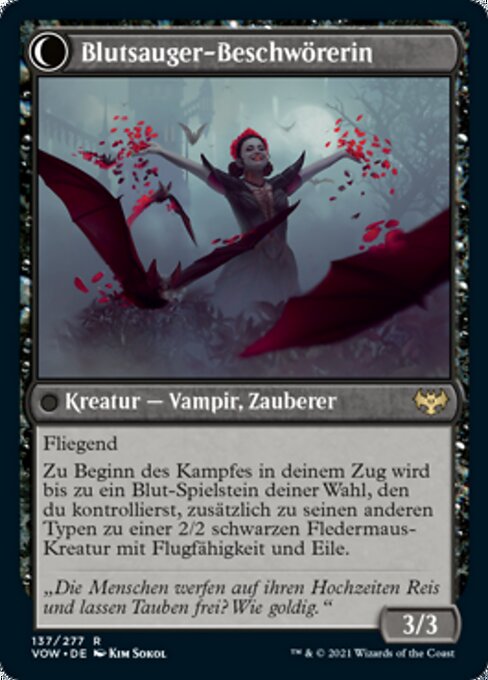 Voldaren Bloodcaster // Bloodbat Summoner - Verso