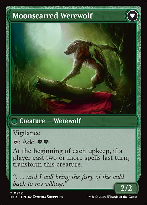 Scorned Villager // Moonscarred Werewolf - Verso