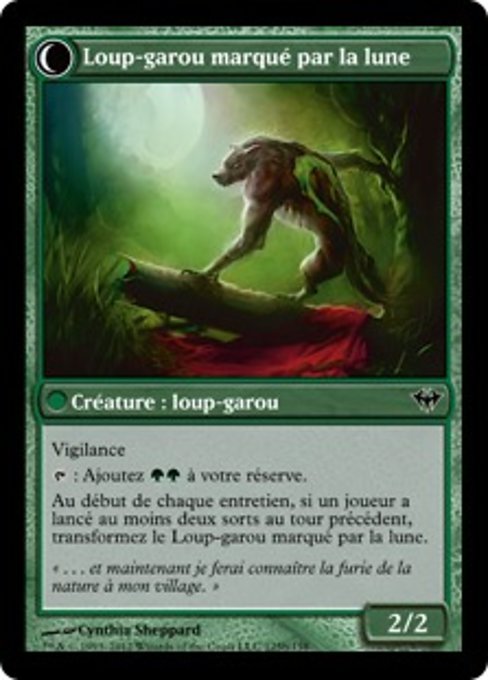 Scorned Villager // Moonscarred Werewolf - Verso