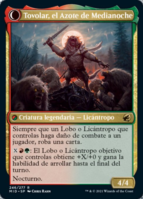 Tovolar, Dire Overlord // Tovolar, the Midnight Scourge - Verso