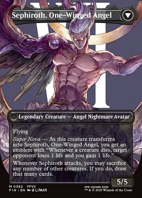 Sephiroth, Fabled SOLDIER // Sephiroth, One-Winged Angel - Verso