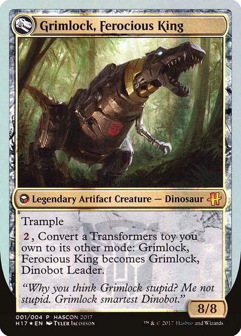 Grimlock, Dinobot Leader // Grimlock, Ferocious King - Verso