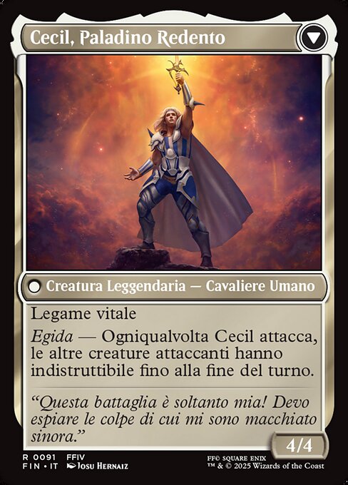 Cecil, Dark Knight // Cecil, Redeemed Paladin - Verso