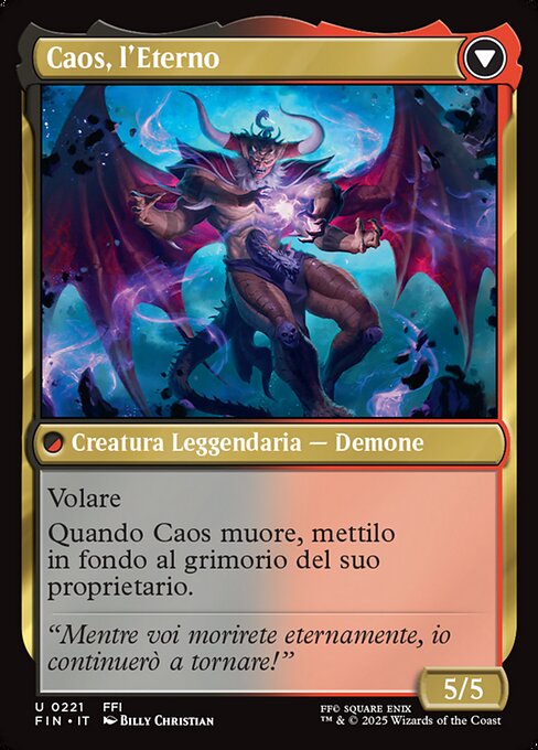 Garland, Knight of Cornelia // Chaos, the Endless - Verso
