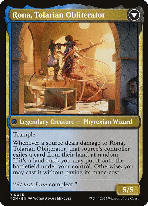 Rona, Herald of Invasion // Rona, Tolarian Obliterator - Verso