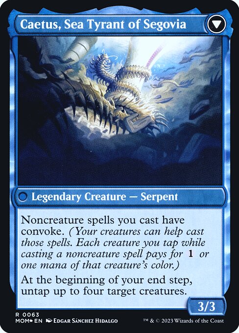 Invasion of Segovia // Caetus, Sea Tyrant of Segovia - Verso