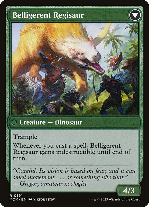 Invasion of Ixalan // Belligerent Regisaur - Verso