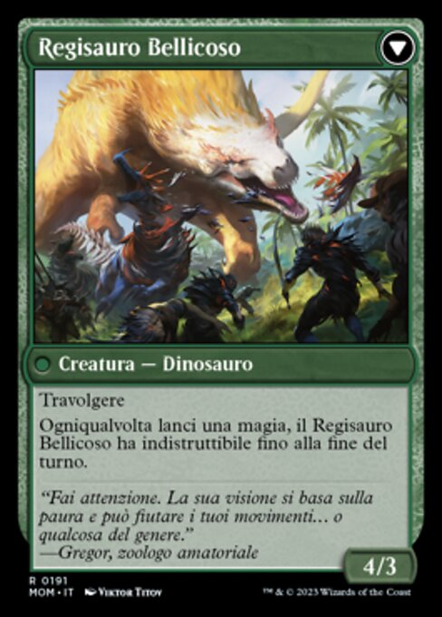 Invasion of Ixalan // Belligerent Regisaur - Verso