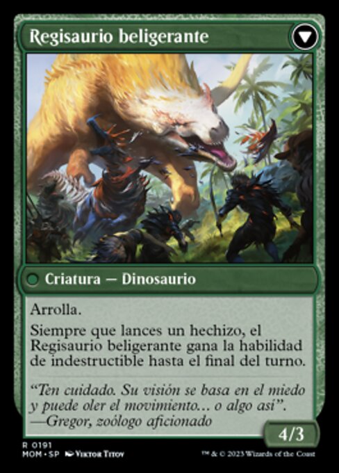 Invasion of Ixalan // Belligerent Regisaur - Verso
