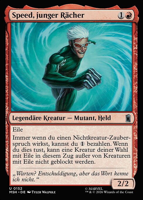Speed, Young Avenger