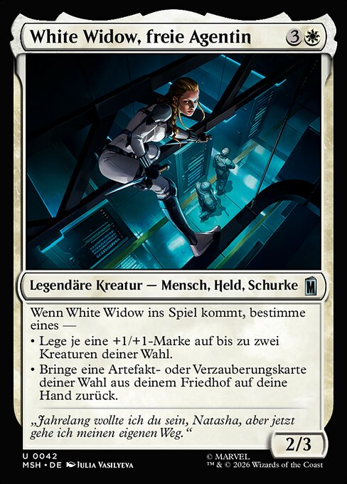 White Widow, Free Agent