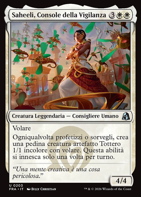 Saheeli, Consul of Oversight